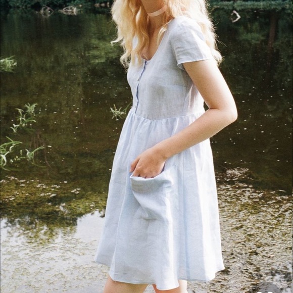 🇨🇦 Act Three Apparel SS’17 linen dress w pockets - Picture 2 of 12